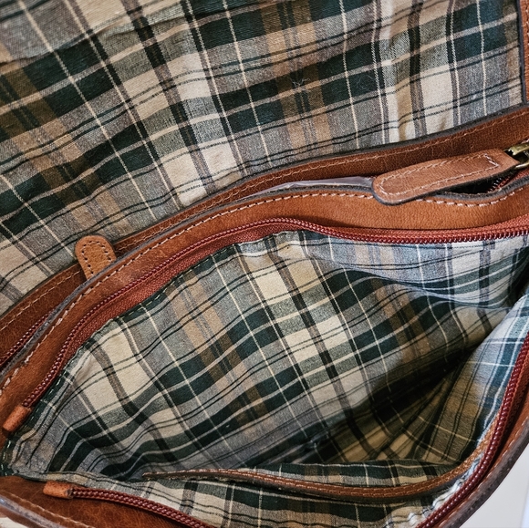 Wild West Los Angeles Juniper Tooled Leather Crossbody Purse Cognac NWT - Picture 7 of 11